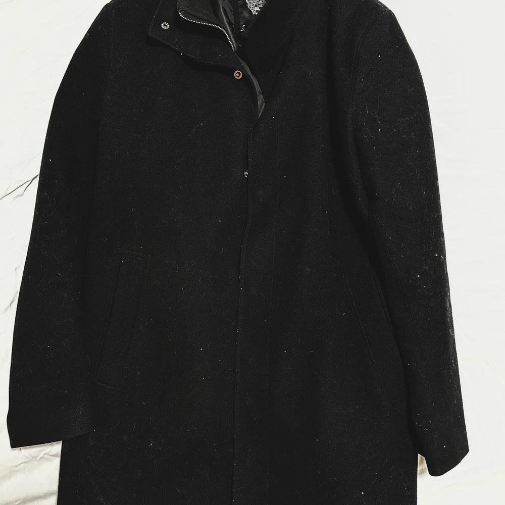 Vince Camuto Wool Blend Black Formal Coat | Size L